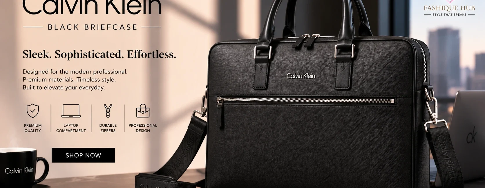 Calvin Klein Black Briefcase