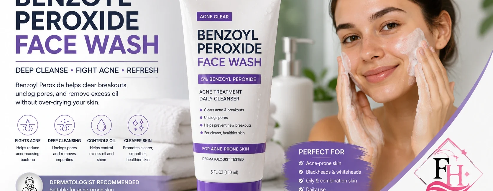Benzoyl Peroxide Face Wash