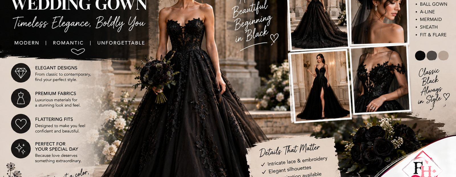 black wedding dress symbolism Styles, Trends, Meaning & How to Choose the Perfect Gown wedding gown black wedding dress meaning