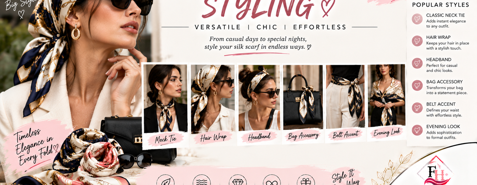 Silk Scarf Styling