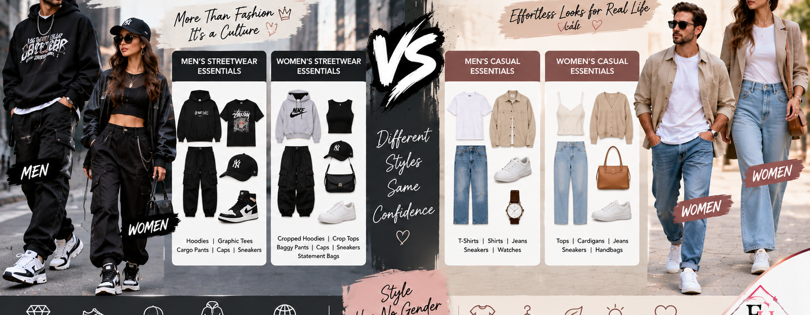 Streetwear vs Casual Wear